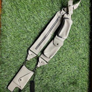 New Bandolier Billie Utility Crossbody in Beige with iPhone12 Pro Max case